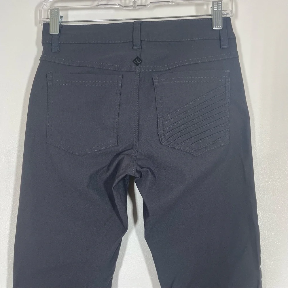 Prana Brenna Pants Skinny Ribbed Moto Skinny Jeans Gray Sz 0
